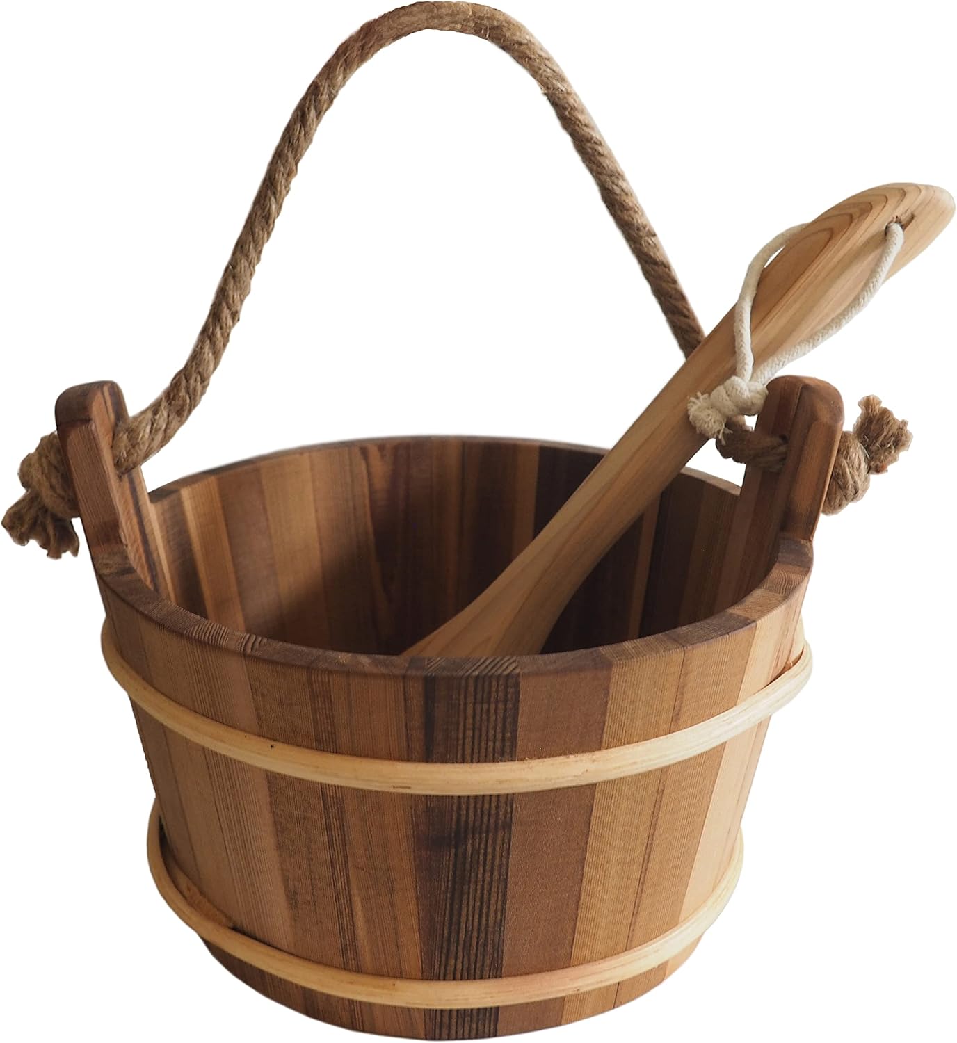 HSE Cedar Sauna Bucket & Cucharón (4 L, cedro rojo) Colombia