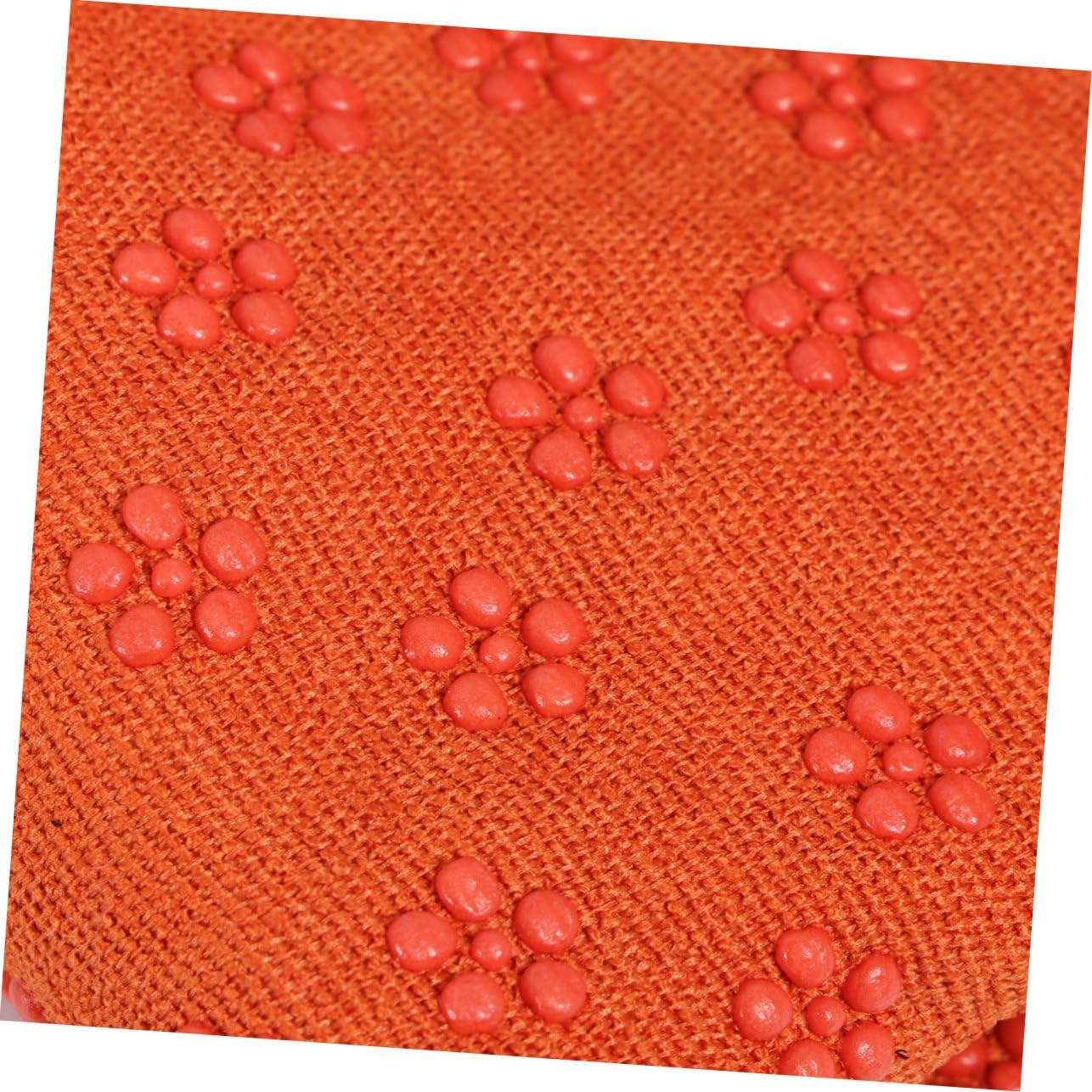 Garneck 1Pc Slip Yoga Mat for and Fitness Lightweight Sports Blanket with Plum Blossom Dots Design for Home Workouts Orange