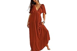 Deep V-Neck Maxi Dress: Elevate Your Summer Style