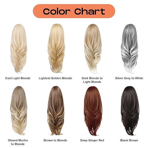 Miniatura 8 de SEIKEA Extensión versátil de cola de caballo con cordón, 26 pulgadas de largo, ondulado, multicapa, extensiones de cabello de cola de caballo con