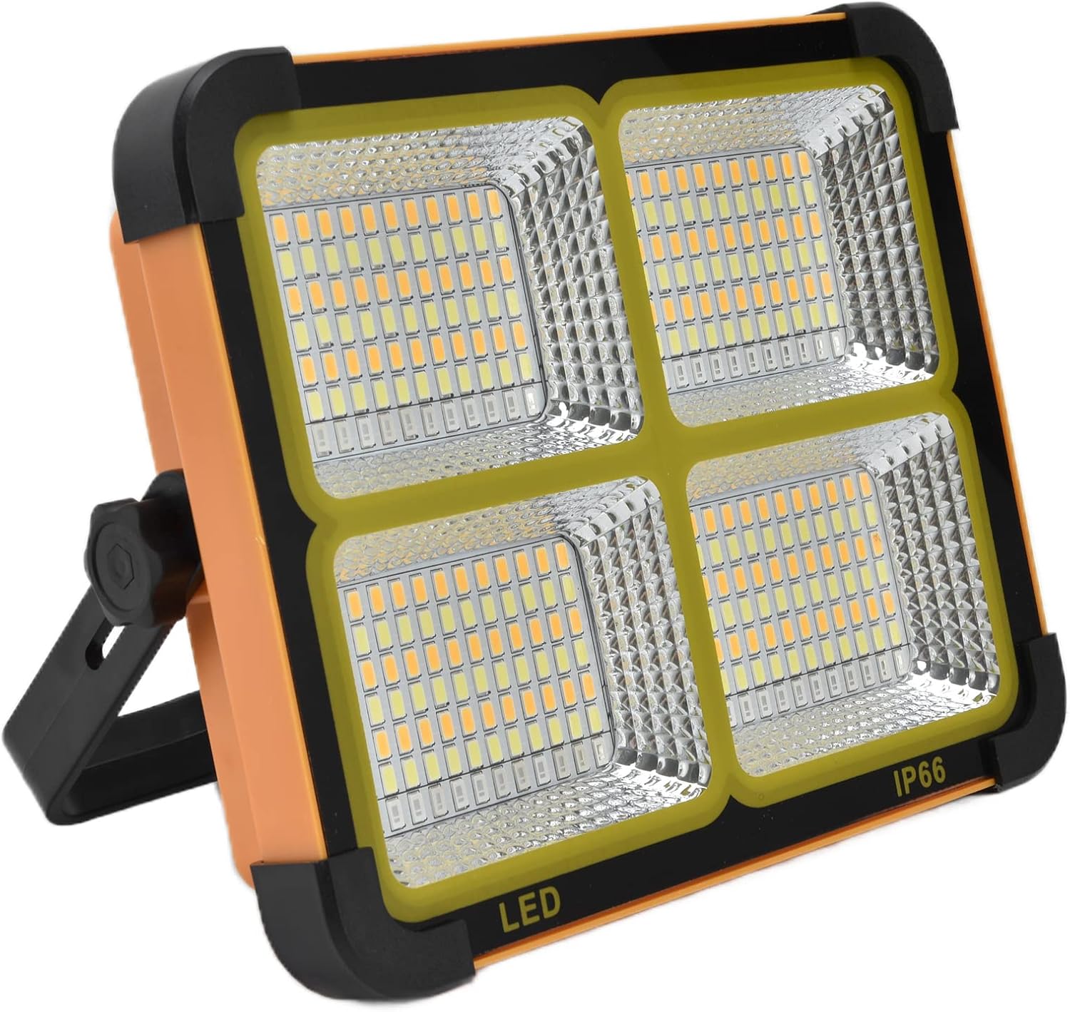 Fafeicy Solar Work Light LED Rechargeable, Portable Outdoor Camping Lamp with 5000lm Brightness, 12000mAh Battery, 4 Modes, IP66 for Camping Hiking