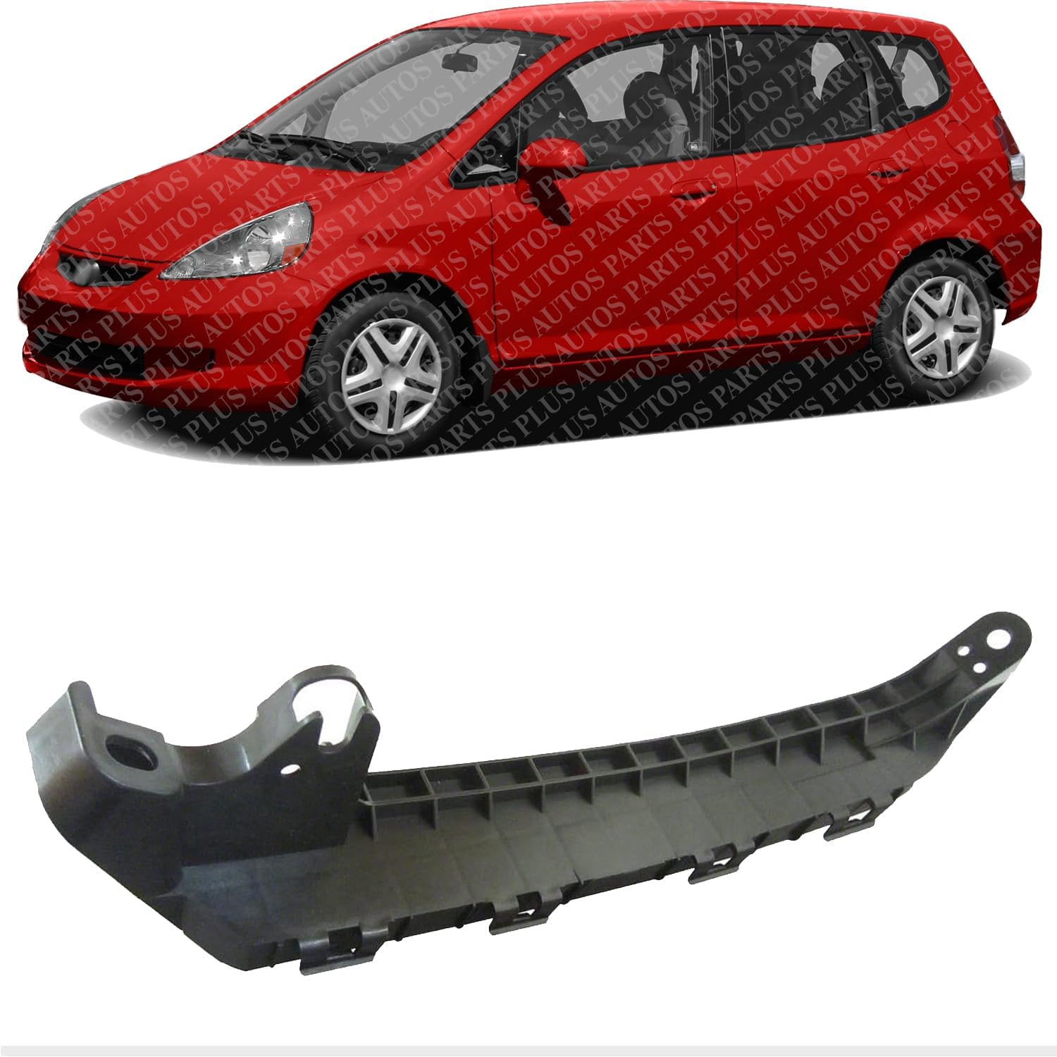 AUTOS PARTS PLUS Front Head Light Side Support Bracket Plastic Left Driver Side Direct Replacement Compatible With 2007-2008 Honda Fit HO1042107 71146SLNA00