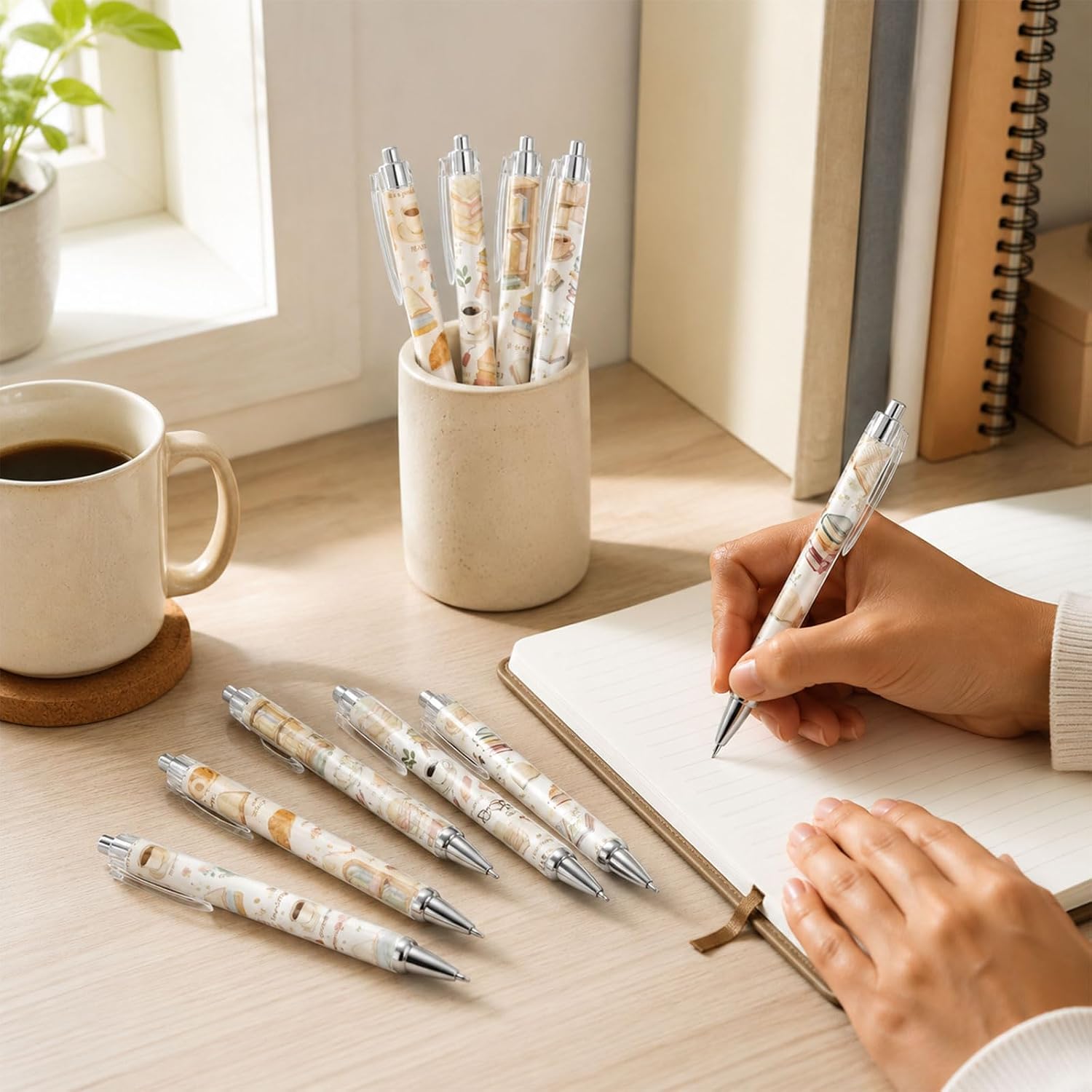 24 Pcs Book Pens, Chrome-Plated Nib, Wear-resistant, Drop-proof, Push-Button Design - Club Gifts for Women, Men, Librarians, Bookworms, and Book Lovers image 5