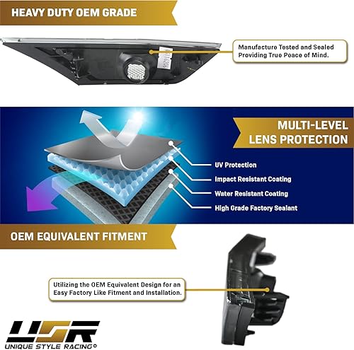 Miniatura 8 de DEPO 2016-2017 juego de faros de luces delanteras antiniebla para la defensa del auto y focos laterales direccionales + focos de luz color ámbar
