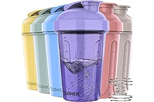 6-Pack 20oz Shaker Bottle Pack for Protein Shakes