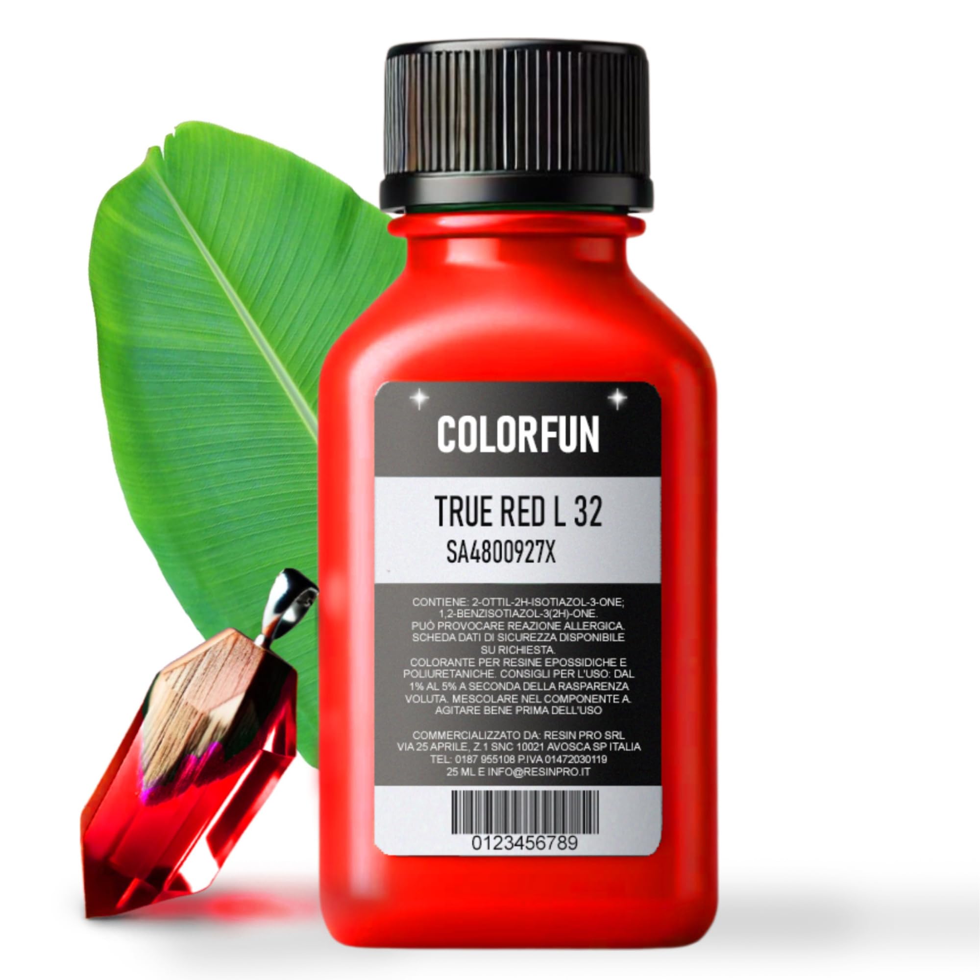 ResinPro® Brilliant Red – Epoxy Resin Dye | Highly Concentrated Liquid Pigment for Resin, Silicone, Acrylic Paint, Soap & Crafts – 25ml