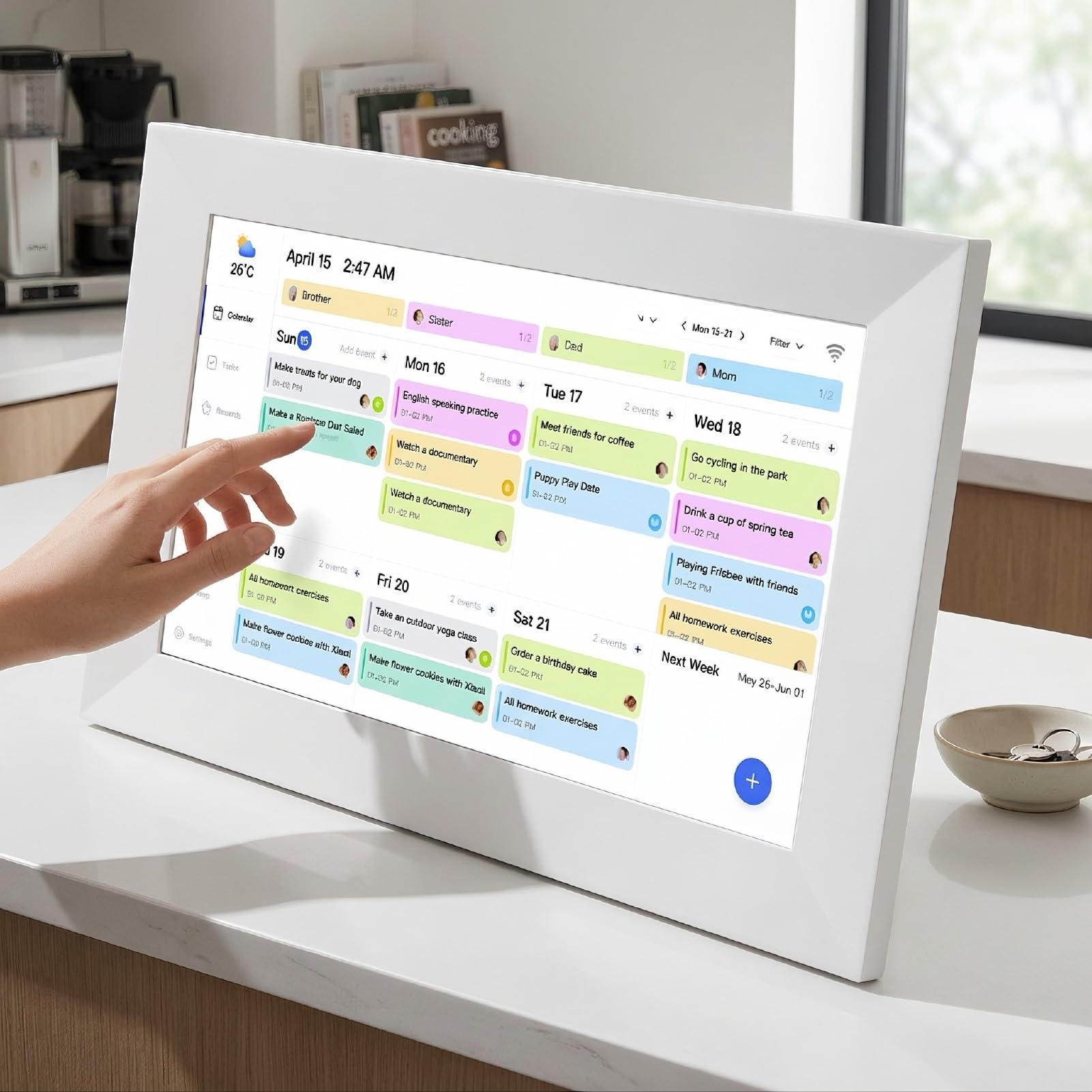 10,1-Zoll-Digitalkalender-Wand-Touchscreen für Aufgabendiagramme