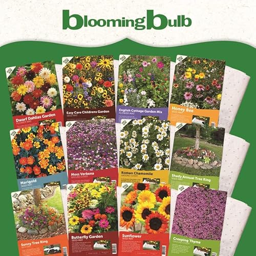 Bloomingbulb Seed Mat - Easy To Plant And Grow Garden Seeds - Creates Fragrant, Vibrant Flower Garden (Easy Care Children's Mix) #TOP6