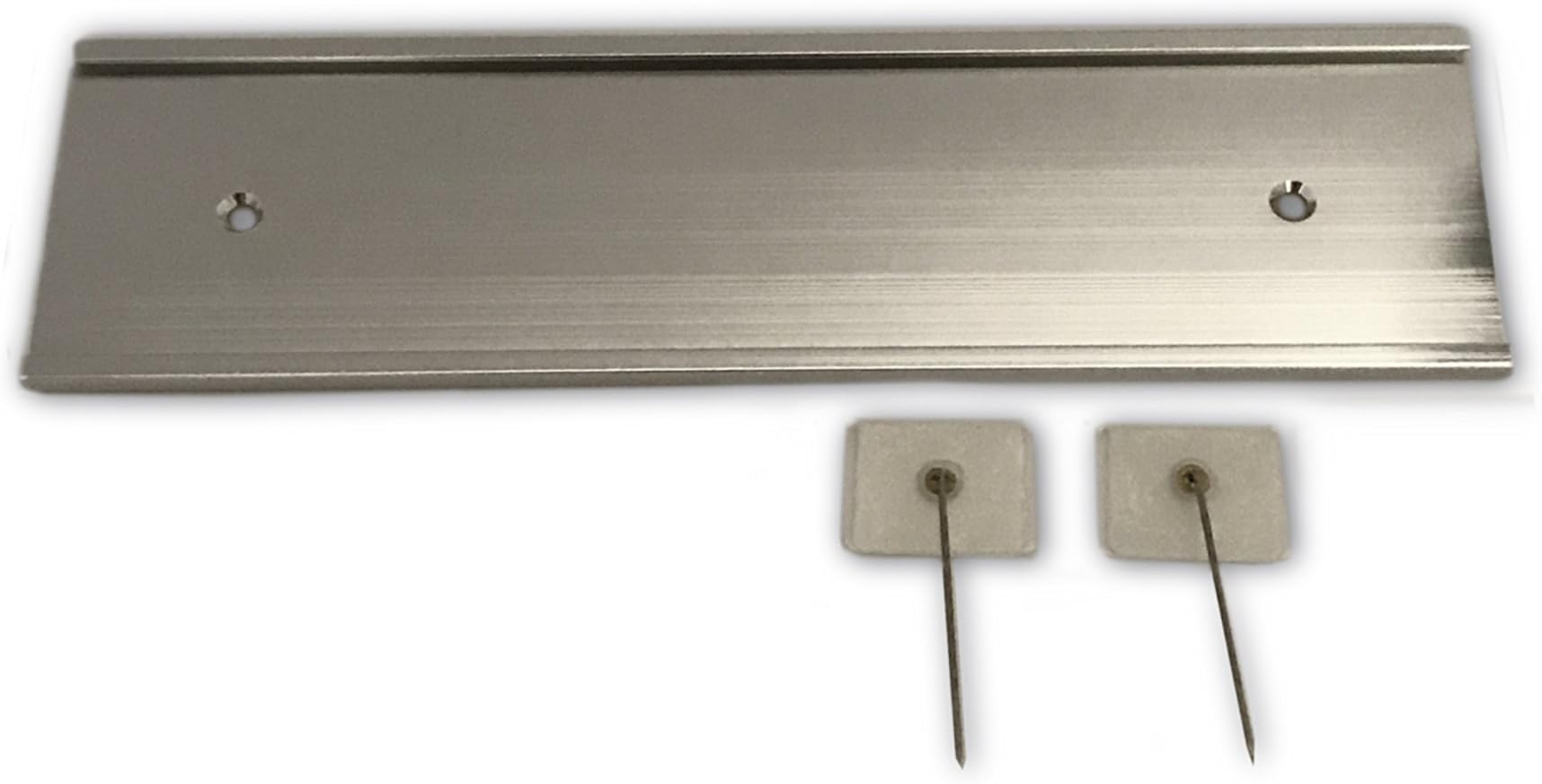 8 x 2 Wall or Door Mount Nameplate Holder and Partition Pin Set