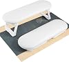 CGBE Nail Arm Rest, Soft PU Leather Arm Rest For Nails, Hand Rest For Nails With Foldable Hand Holder Non-slip Mat, Nail Hand Rest Arm Rest Manicure Hand Rest For Nail Tech Home Salon Use (White)