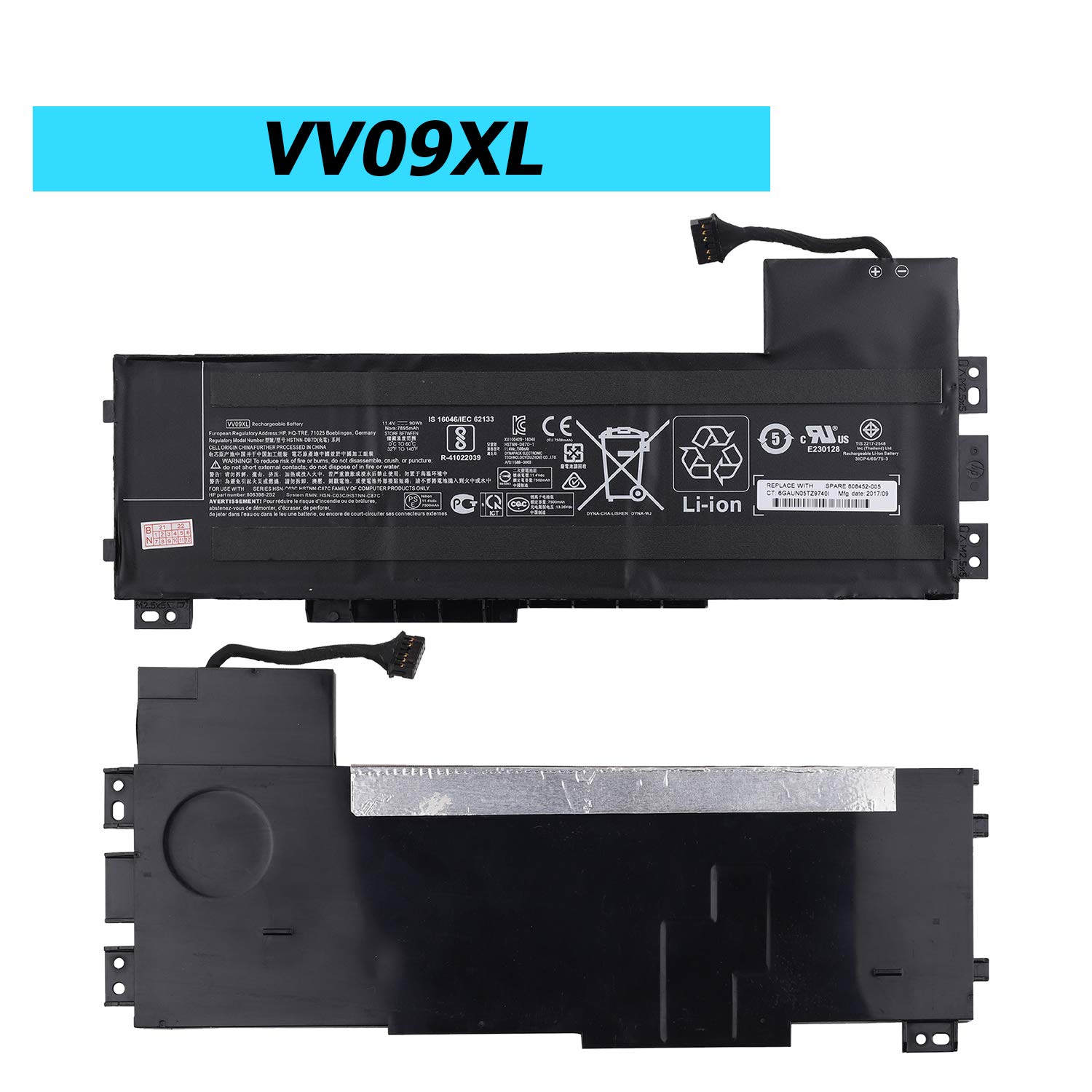 VV09XL HSTNN-DB7D Ersatz Laptop Akku Kompatibel Für HP ZBook 15 G3 G4 17 G3 Mobile Workstation Series HSTNN-DB7D