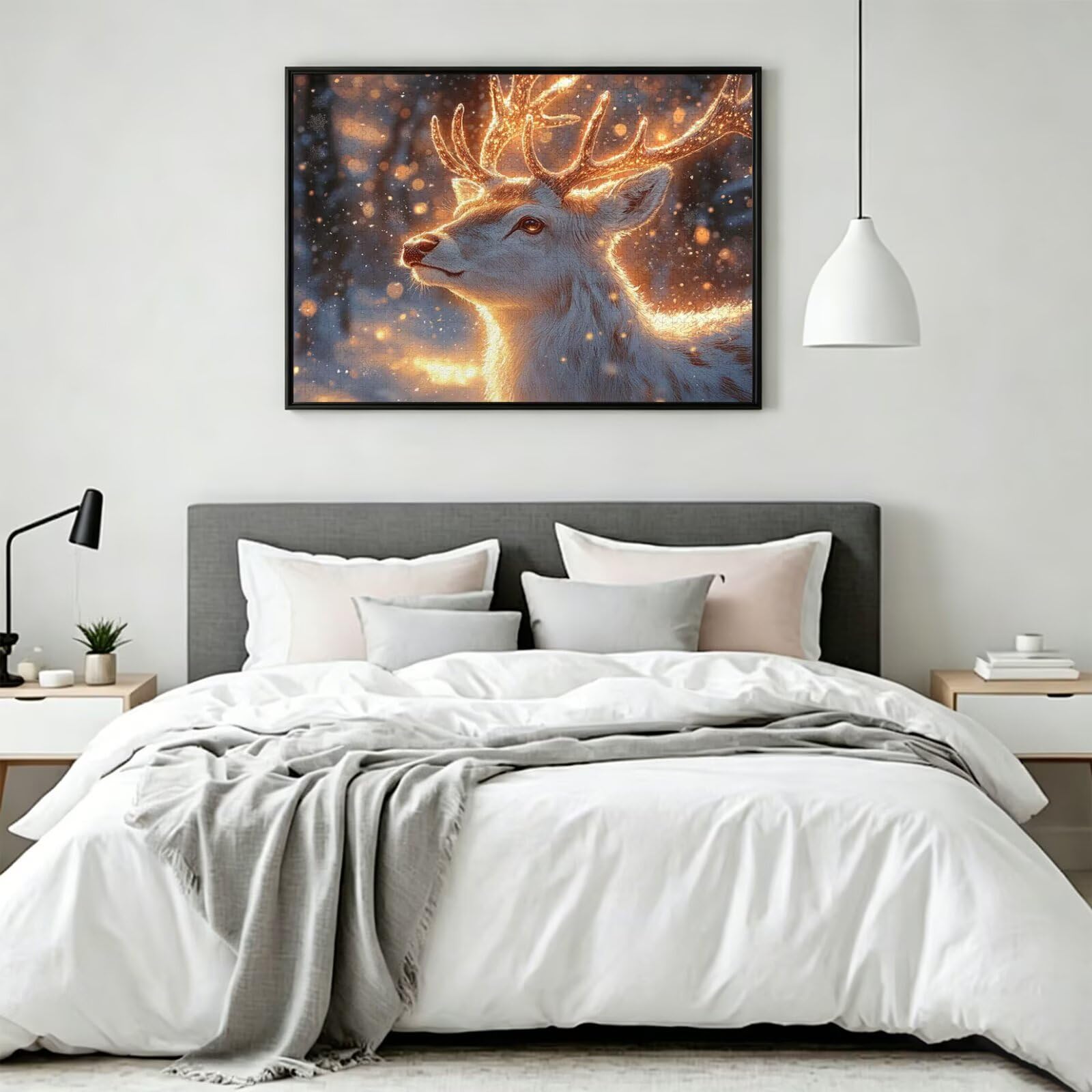 Puzzle 5000 Teile für Erwachsene, 3D Puzzle Traum Holzpuzzles, n-571 | Puzzlematte Hirsch, Heimunterhaltung, Entspannung Meditationspuzzle, Impossible Klassische Jigsaw Puzzles, Home Decoration