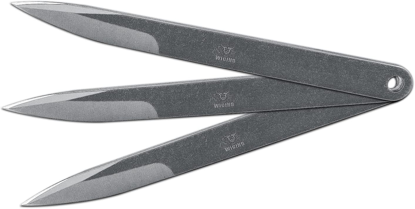 10.2 inches Throwing Set, with Full Tang Stainless Steel Design and Nylon Sheaths for Recreation and Competition
