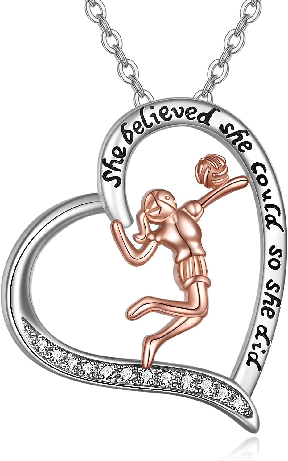 YFN Sports Jewelry Gifts for Women Sterling Silver Softball Baseball Golf Basketball Volleyball Pendant Necklace for Softball Lovers and Fans Jewelry Gifts