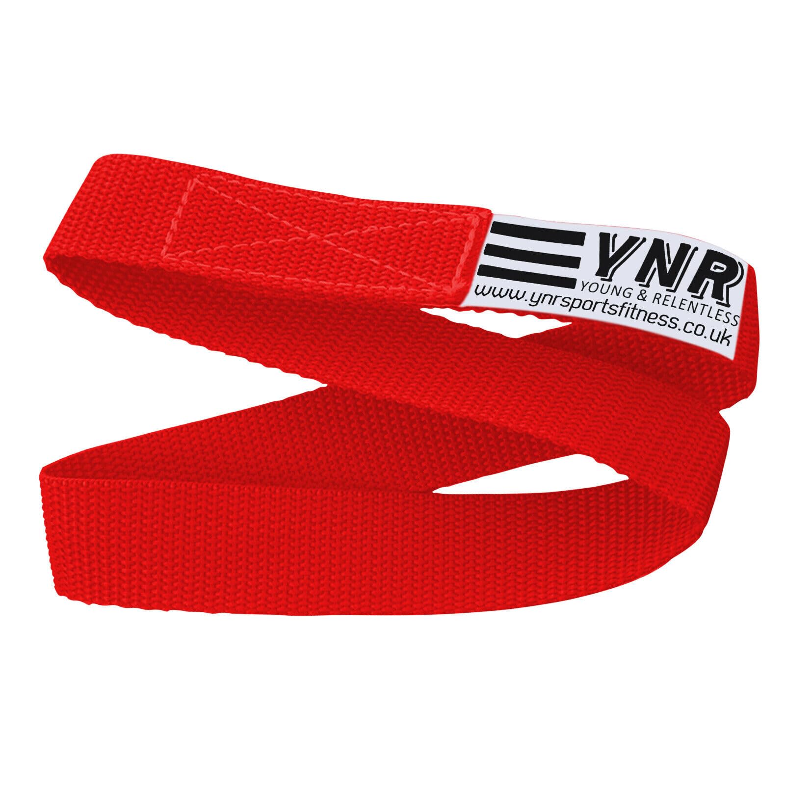 3BPRO Premium Gymnastic Bar Loops Straps, hand grip, palm protection, guards (30CM, Red)