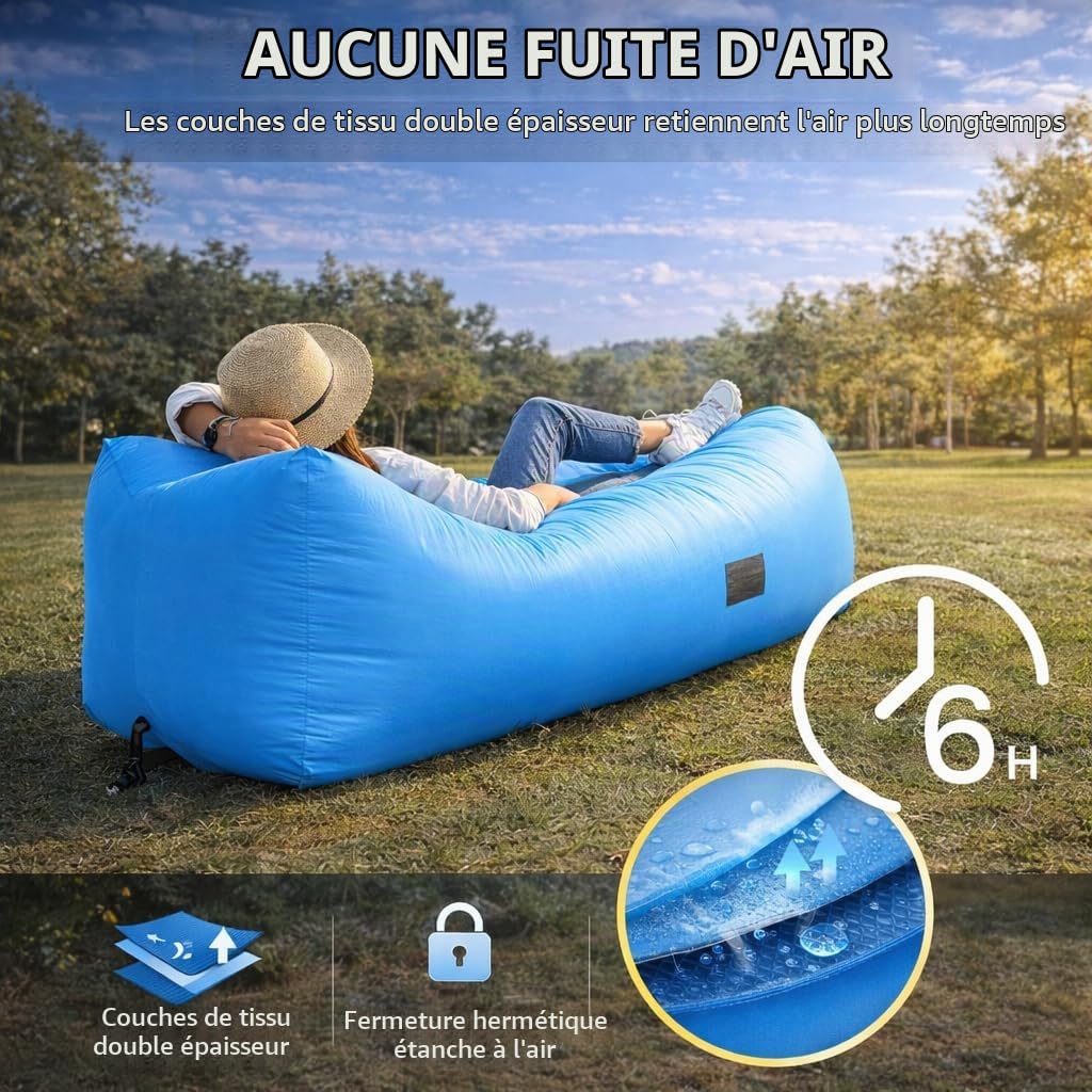 AngLink Gonflable Chaise longue, lit Portable Air Canapé Canapé