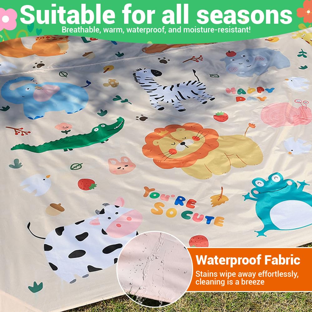 Coperta pic nic impermeabile 150 x 100 cm Mini, Ultra leggera, resistente alle macchie, per campeggio viaggi picnic mare