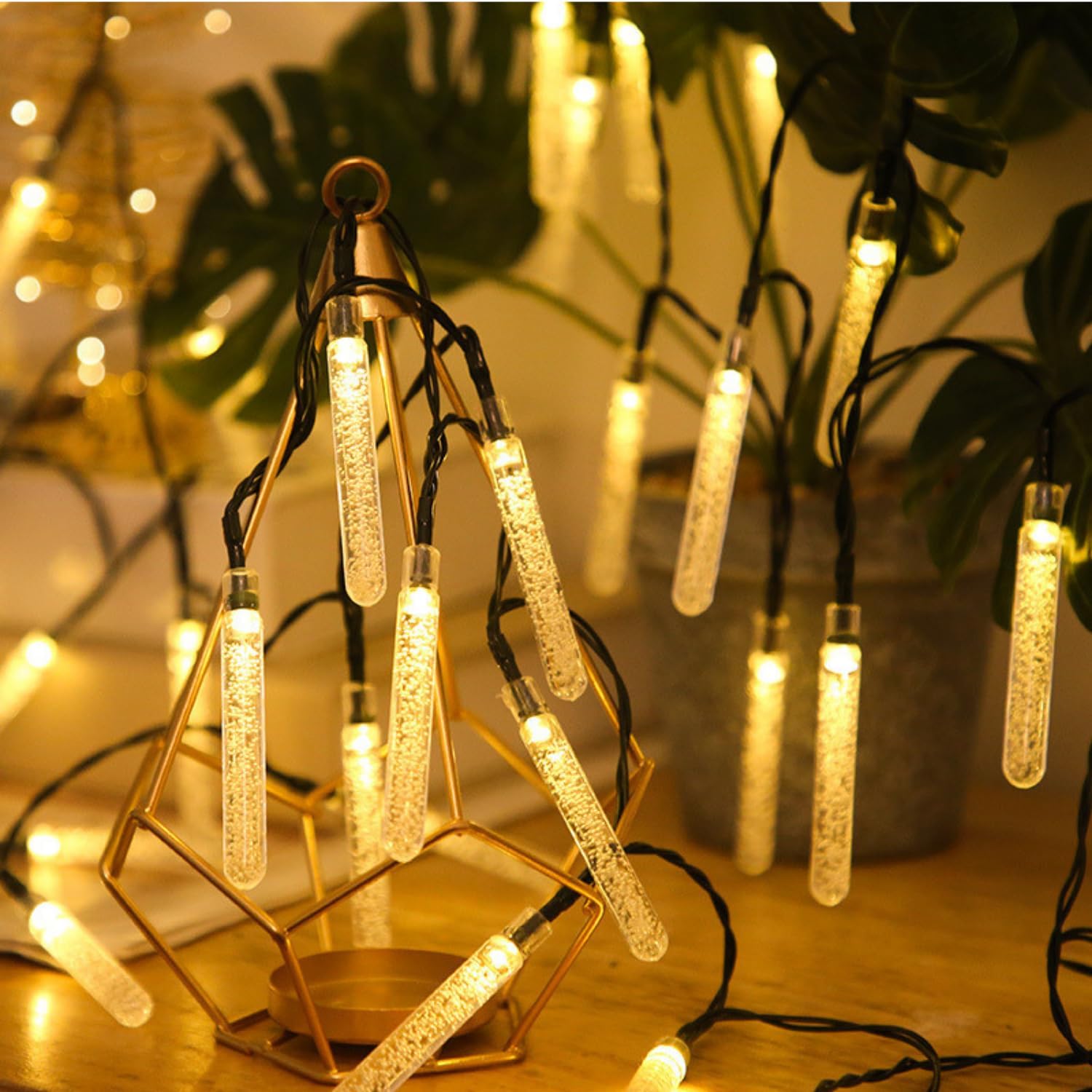 Crystal Ball String Lights - Warm White Glow -19