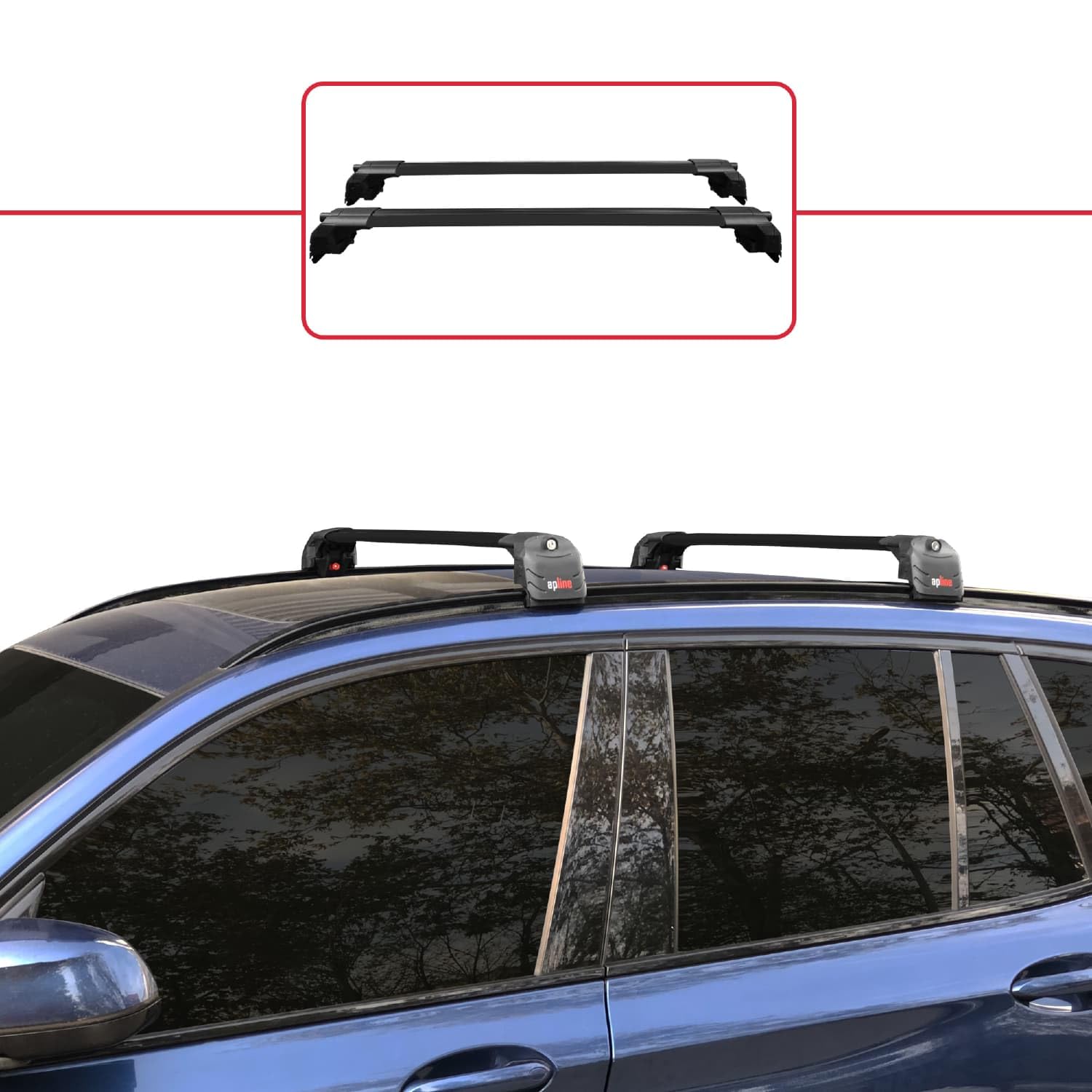Kompatibel mit BMW X3 (G01) 2017-2025 ACE-2 Modell Relingträger Dachträger Auto Gepäckträger Schwarz Aluminium 2 Stangen