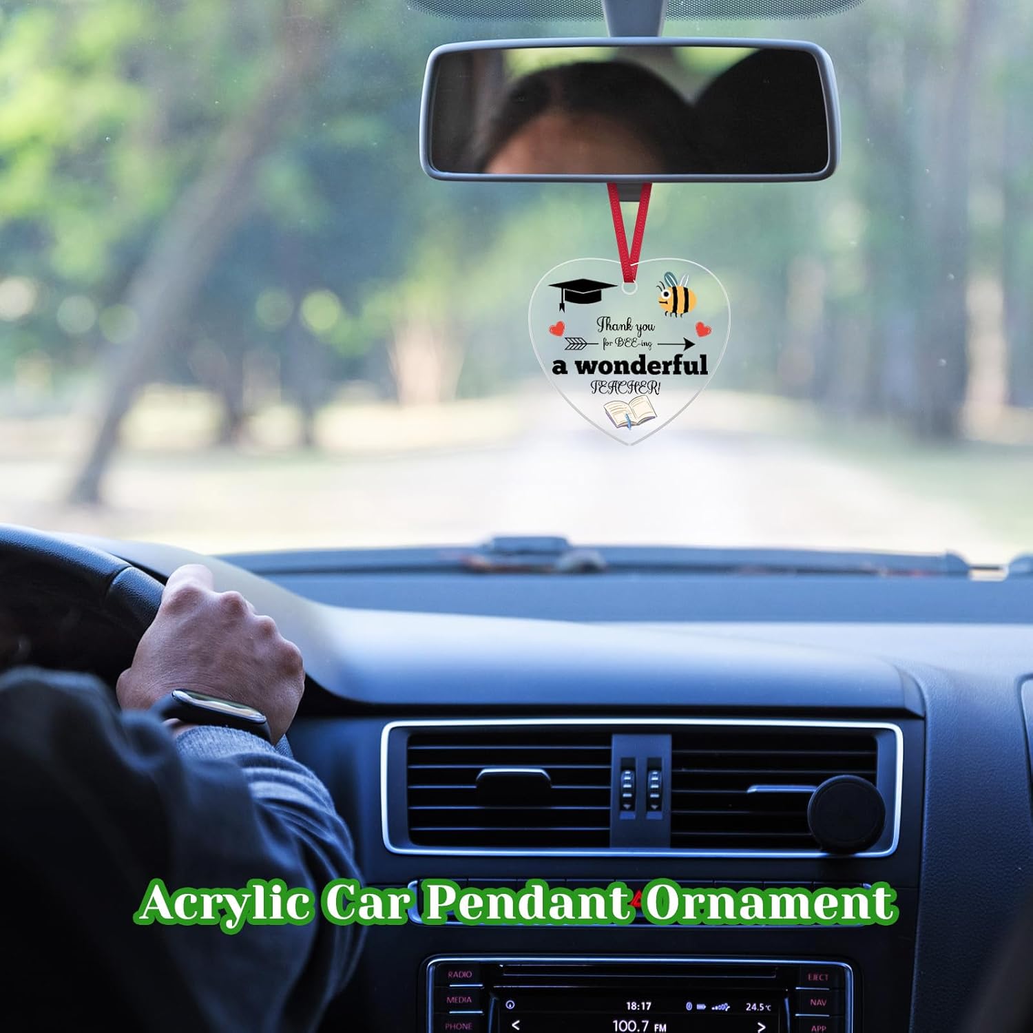 Teacher Appreciation Christmas Ornaments for Woman Man Bee Lovers Gifts for Him Her Thank You Gifts for Teacher Colleague Hanging Ornaments from School Teaching Keepsake Christmas Tree Decoration - Image 4