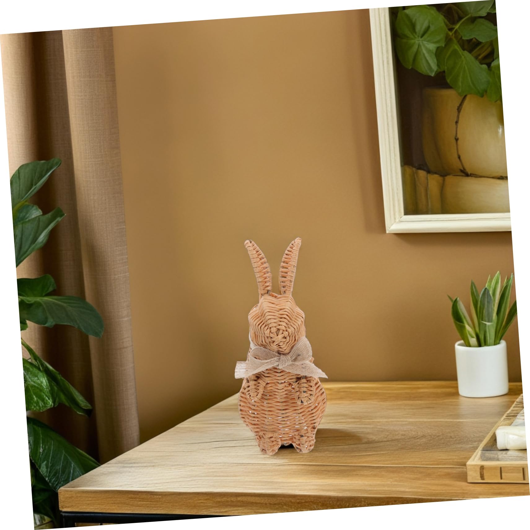 POPETPOP Woven Figuren Für Ostern Und Frühlingsfeiern Handgefertigte Deko-statuen Aus Kunst-Rattan Für Tisch Und Gartenarrangements Osterdeko Und Beliebte