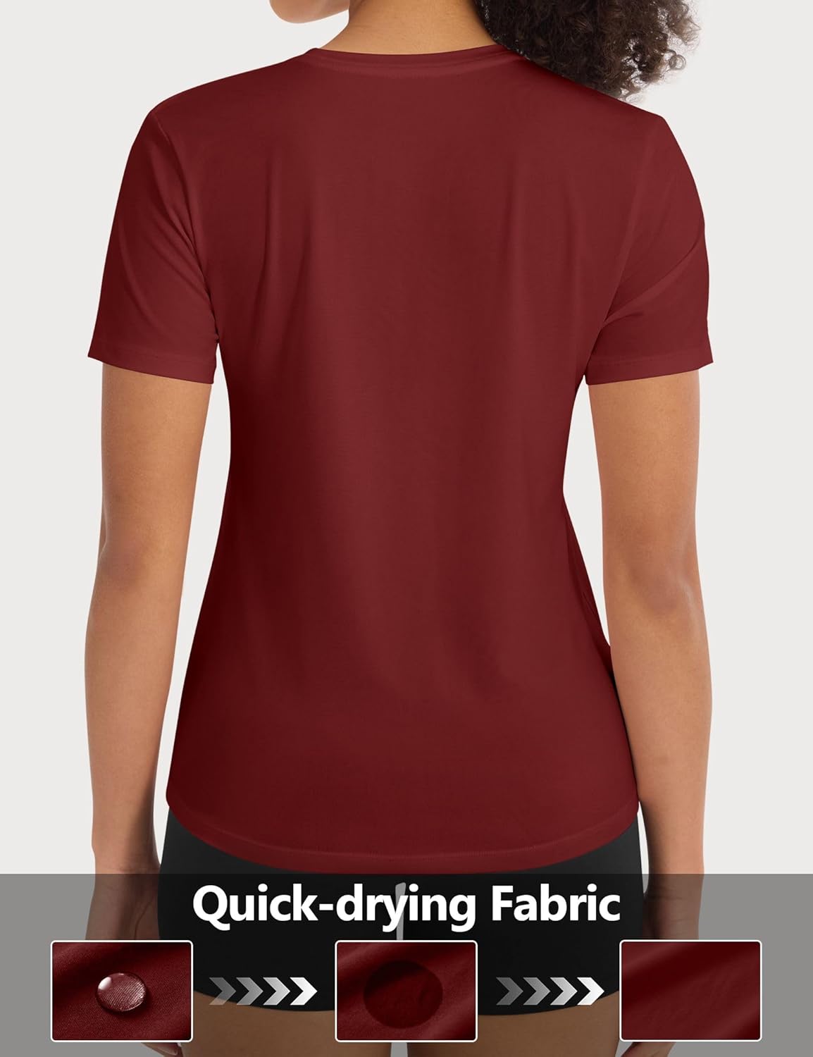 5 Pack Workout Tops for Women Crew Neck Dry Fit Short Sleeve Athletic T-Shirts for Gym Pilates Yoga Fitness Wear