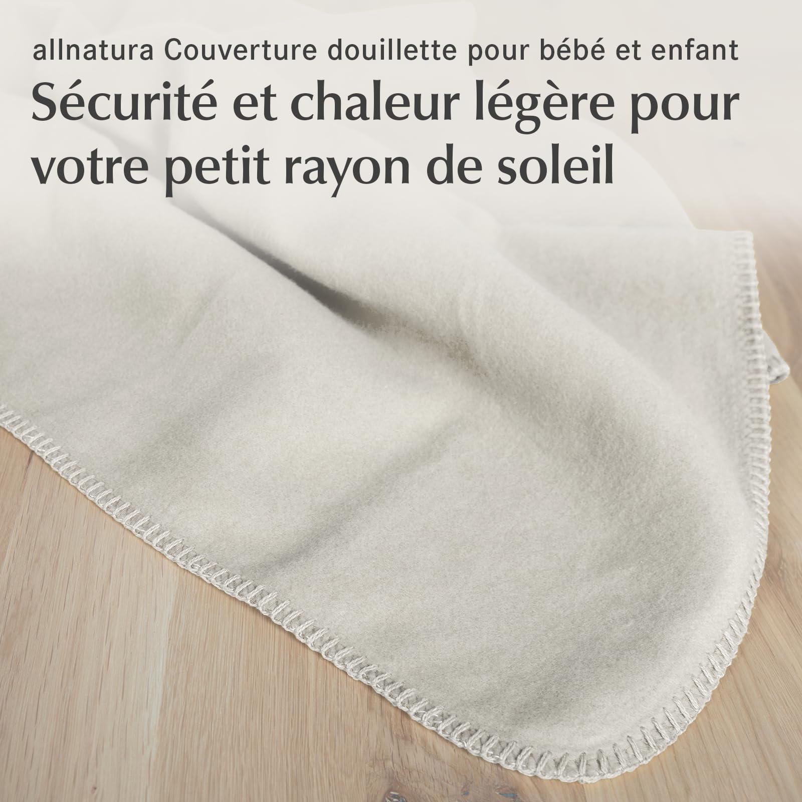 allnatura COTONA-Bambini Plaid chaud pour enfant 100 x 150 cm Fabriqué en Allemagne Couleurs naturelles – Certifié GOTS et 100 % coton bio – Couverture certifiée sans substances nocives pour