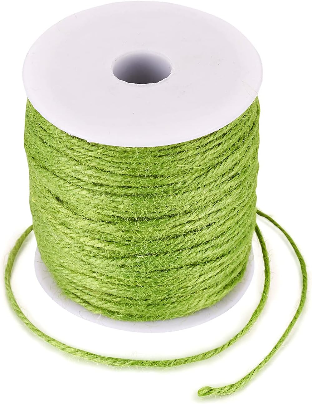 1 Roll 2mm Jute Cord 3-Ply Jute String Thread Twine Gift Wrapping Gift Tags Jars Bottle Vases Decorations Photo Frame Garden Home Decor DIY Handmade Crafts Supplies 109.36 yds (100m) (Grass Green)