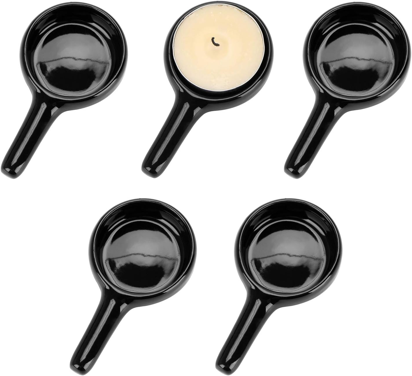 JUXYES Pack of 5 Tealight Wax Warmer Little Candle Spoon