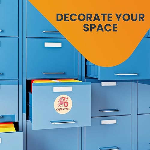 Miniatura 3 de Magnet Me Up Capricornio - Calcomanía magnética con signo del zodiaco para nevera, 5 pulgadas, redonda, colección fresca, perfecta para