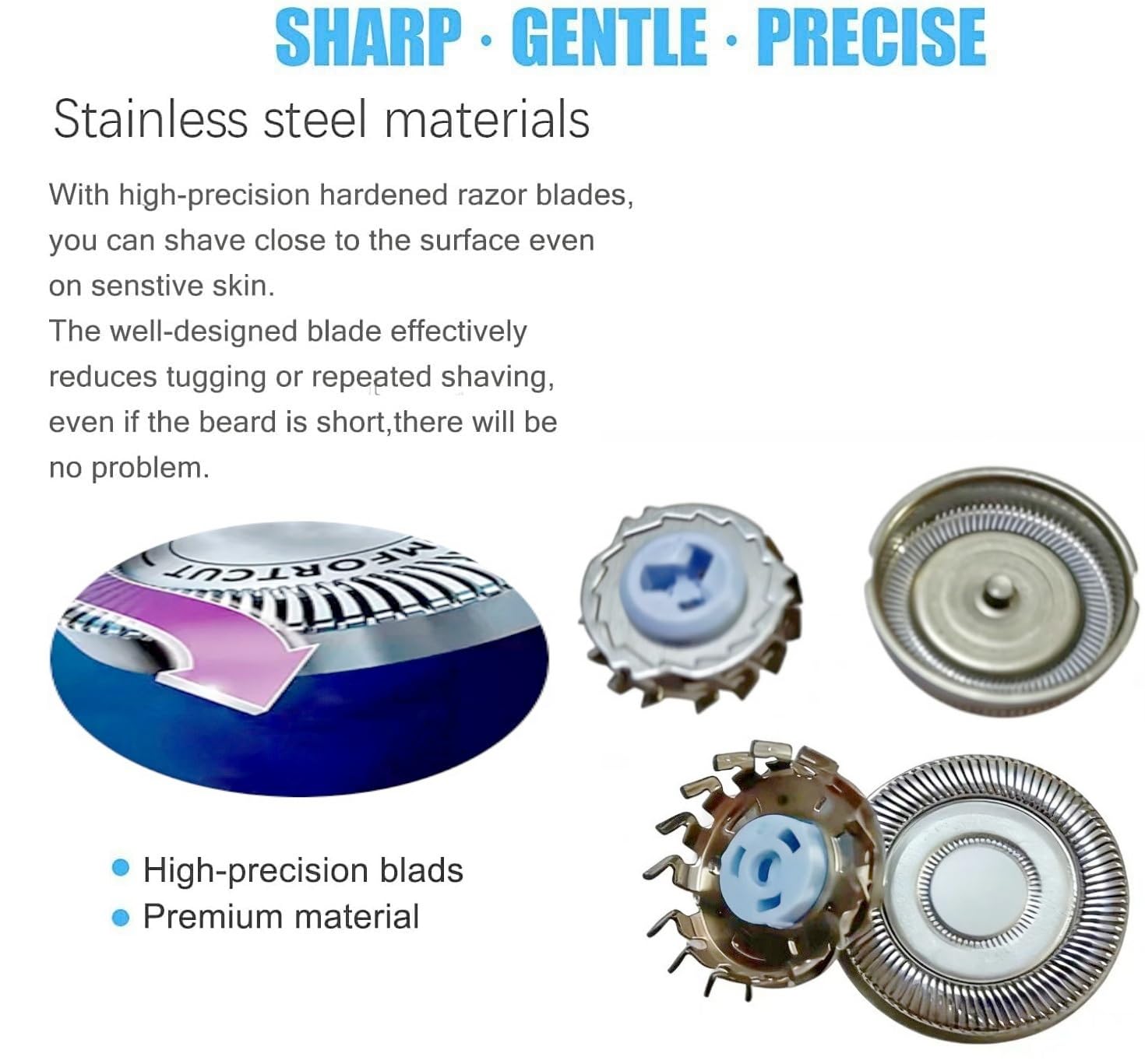 SH70 Replacement Heads Compatible with Philips Norelco Series 7000 Electric Razor Blades, for S7720 S7710 S7530 SW7700 and more, 3-pack
