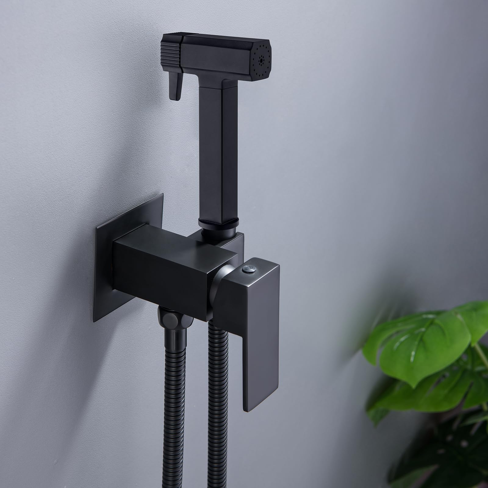 ESOP Doccetta per Bidet, Bidet Doccetta per Bagno, 2 Funzioni, Nero | Soffione Doccia con Doppia Modalità (Getto/Flusso) per Lavabo o WC Adatto per la Pulizia di Bagni e Cucine