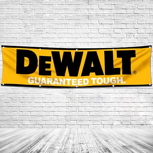 Miniatura 3 de of Tools De-walts - Bandera de 2 x 8 pies, herramientas eléctricas garantizadas, bandera resistente (amarillo-B)