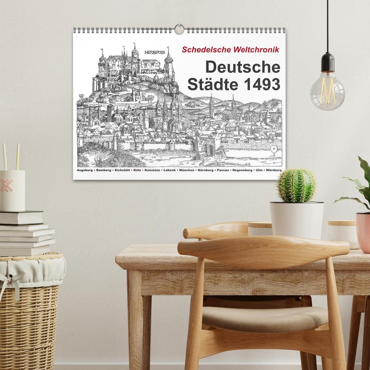 CALVENDO - Schedelsche Weltchronik Deutsche Städte 1493 (Wandkalender 2027 DIN A3 quer), Monatskalender: Deutschland im ausgehenden Mittelalter