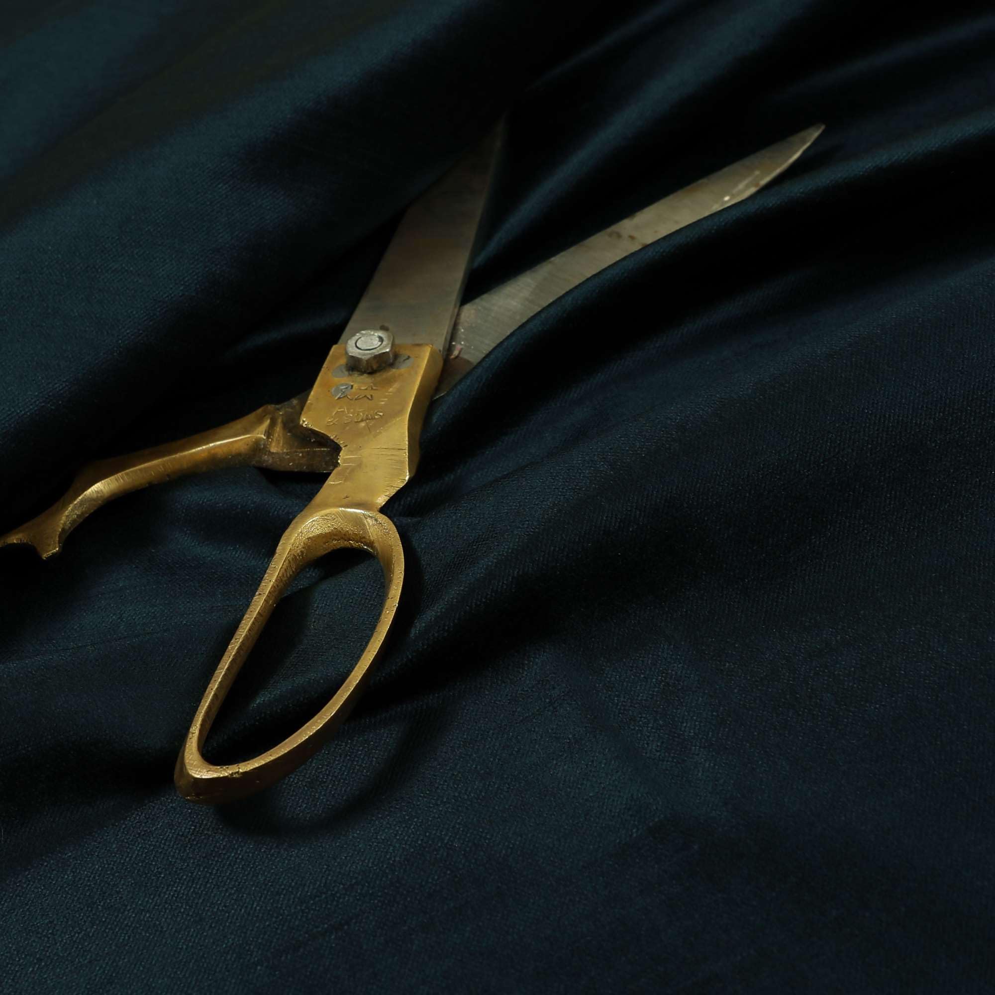 Redbrick Mill Fabrics Flame Retardant Quality Designer Blended Silk French Shiny Velvet Furnishing Fabric by The Metre, Ideal for Upholstery, Curtains & Cushions, Midnight Dark Blue (Per Metre) โ image 1