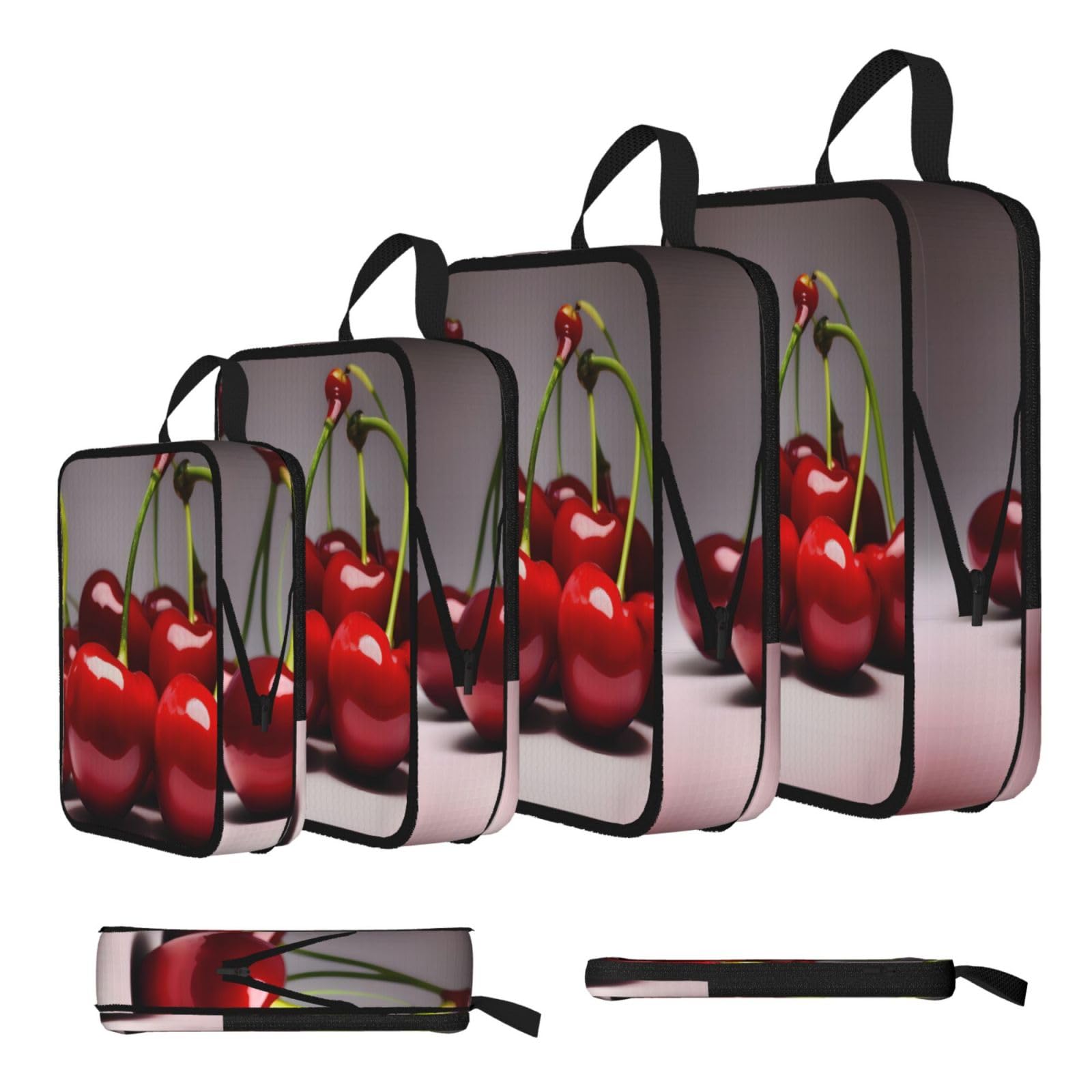 Sxzvvbn Black Chilean Cherries Compression Packing Cubes 4 Piece Set