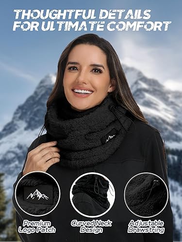 Miniatura 5 de Pasamontañas de esquí para mujeres y hombres, resistente al viento, forro polar, máscara facial de invierno, gorro para clima frío, calentador de