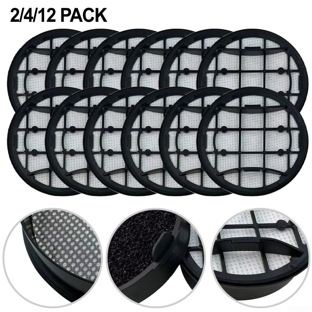 Kit de filtro de espuma lavable para VC 7000 8000 XC7053 - Filtros de polvo de repuesto para aspiradoras inalámbricas - Protección contra el pelo de mascotas y alergias - 2 juegos con marcos de