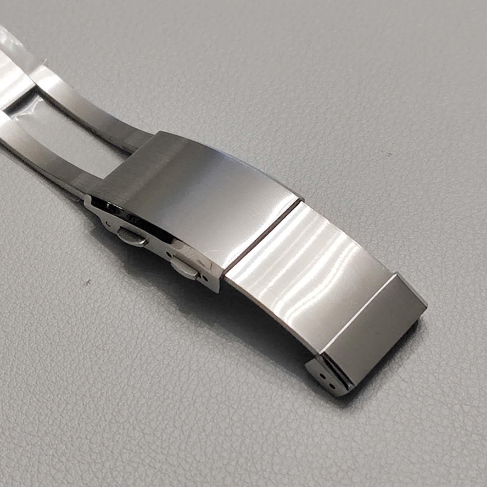 Amagogo Uhrenarmbänder Faltschließe Uhrenschließe Sicherheitsverschluss Zubehör Double Push Diving Diver Schnallen Ersatz-Faltschieber-Schnalle