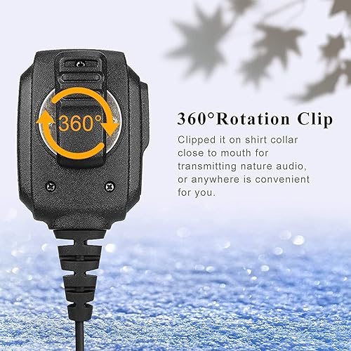 Miniatura 9 de Retevis Radio RT21 de 2 vías (paquete de 6) con cargador de seis vías, Retevis IP54 impermeable 2 pines altavoz micrófono (paquete de 6), para la