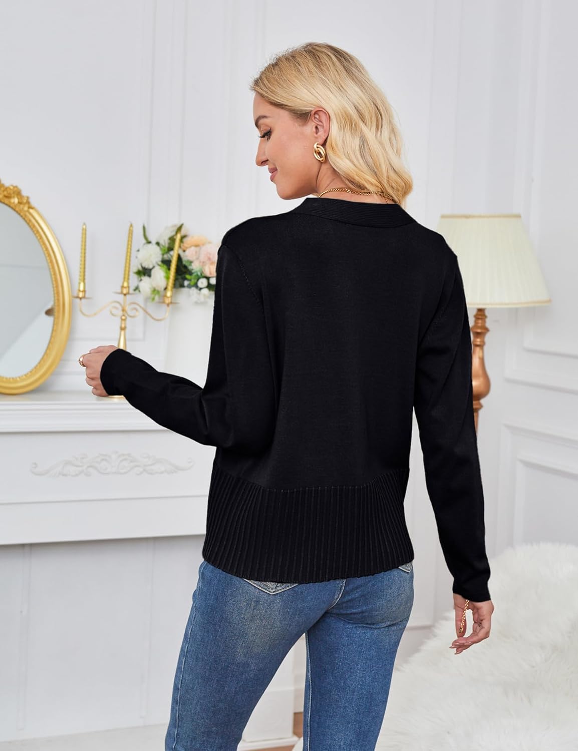 Yekaty Lightweight Cardigans for Women Summer Cropped Open Front Spring Cardigans Long Sleeve Jackets, S-2XL - Image 4