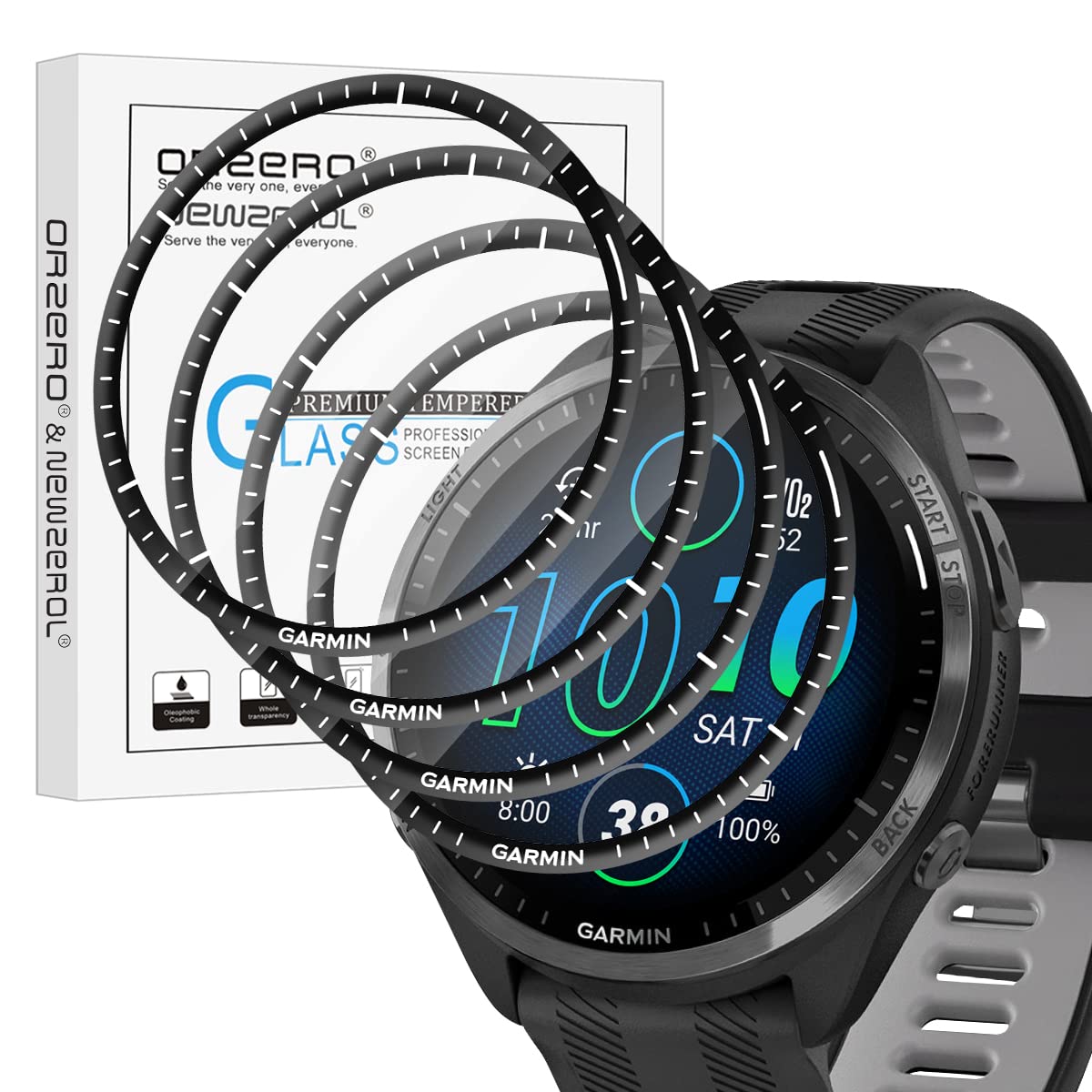 NEWZEROL Displayschutzfolie Für Garmin Venu X1 - 4 Stück 3D Carbon Randschutz