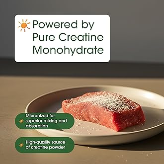 NatureBell Creatine Monohydrate Powder 500 Grams, 5000mg Per Serving, Pure Unflavored Creatine Powder - Micronized - Pre Workout | Keto | Vegan | Dissolves Easy | Filler Free - 100 Servings (1.1Lb)