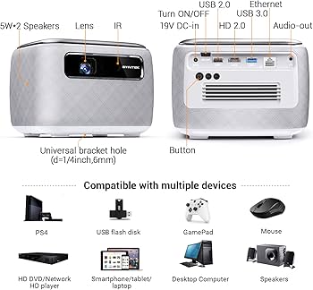 BYINTEK R20 Pro オートフォーカスプロジェクター 3D機能 BYINTEK R20 Pro 4K DLP Projector Smart Android WiFi Outdoor