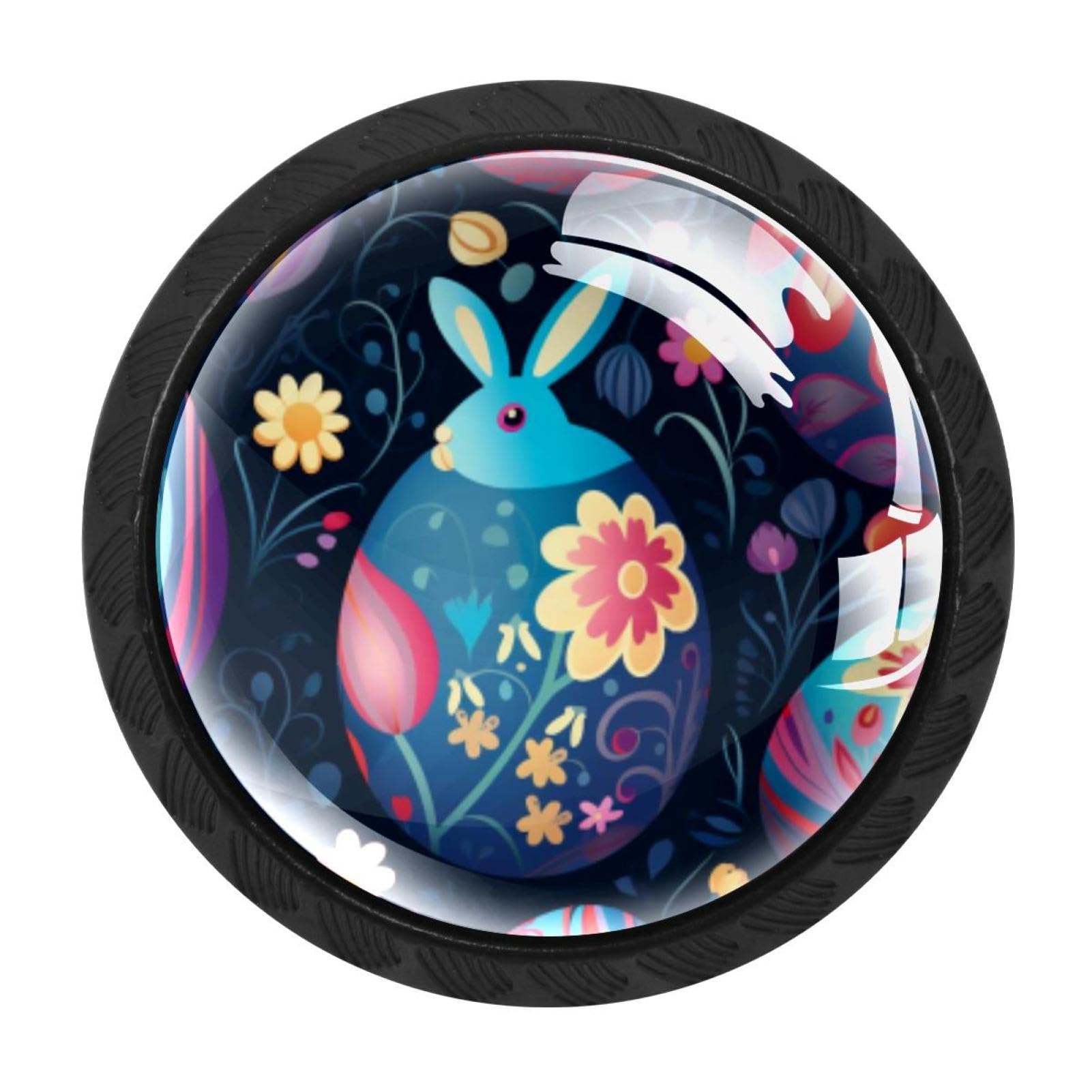 Chenzzzz Multicolored 17 4 Pieces Easter Drawer Knobs, 35Mm Black Cabinet Knobs, Drawer Pulls And Knobs, Dresser Drawer Knobs, Cabinet Hardware Kitchen Cabinet Knobs