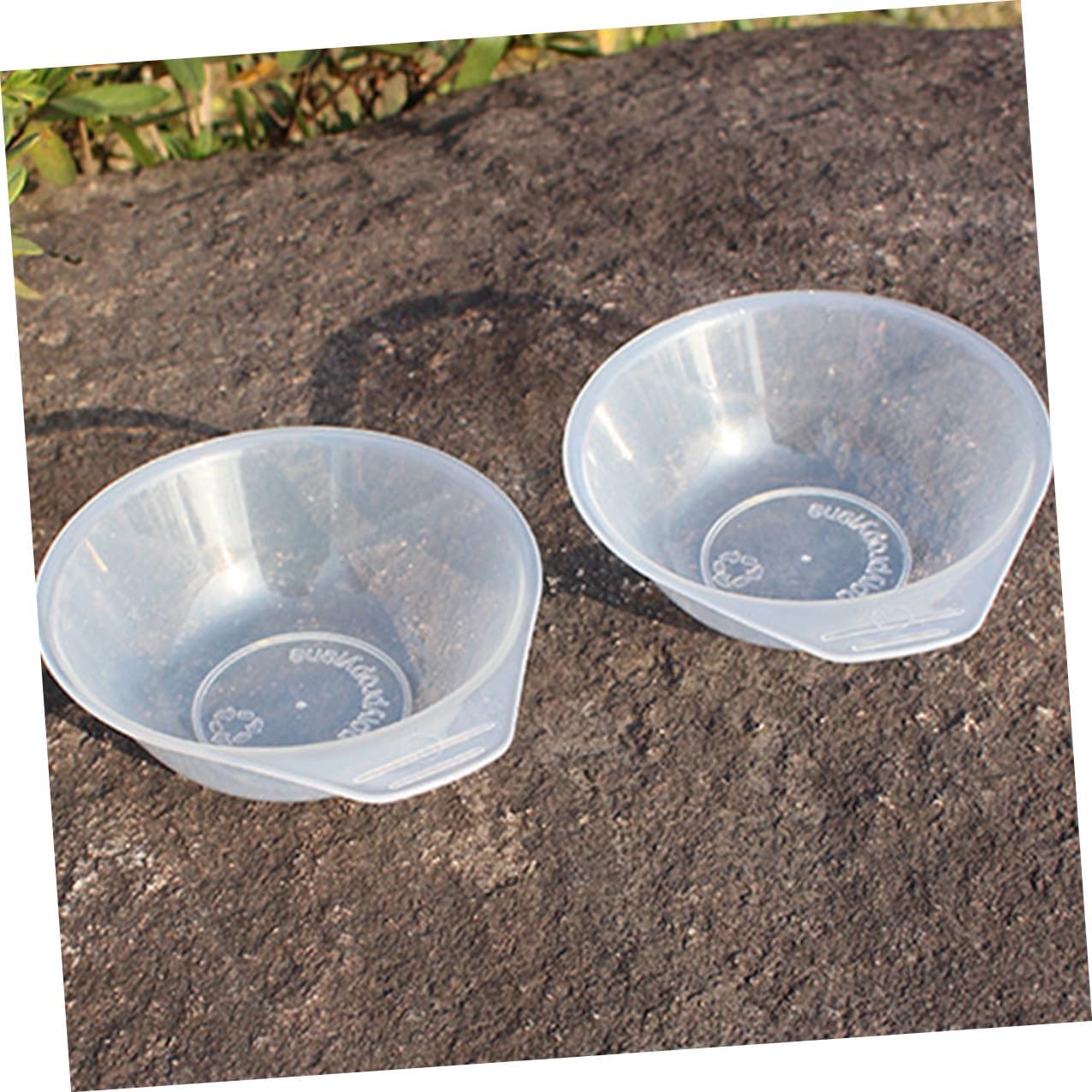 Luxshiny Portable Outdoor Camping Bowls and Soup Spoons Set, 4 Small Pp Plastic Rice Bowls with 4 Soup Spoons for Barbecue and Hiking
