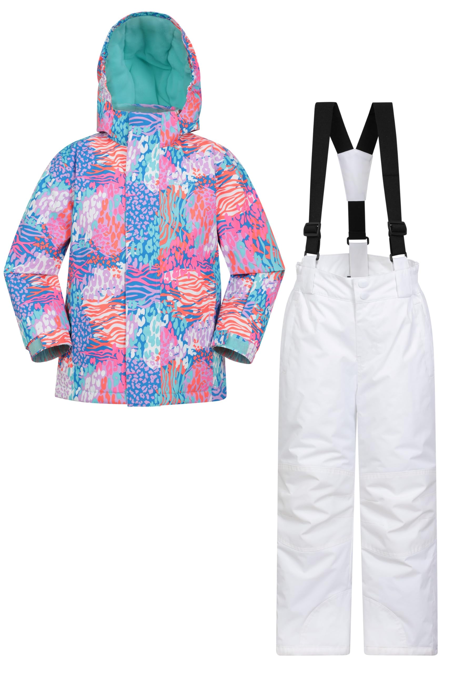 Mountain Warehouse Set da Sci per Bambini con Giacca e Pantaloni -antineve, Tasche Anteriori, Imbottitura in Pile, ghetta antineve Integrata -per Lo Snowboard, Invernale