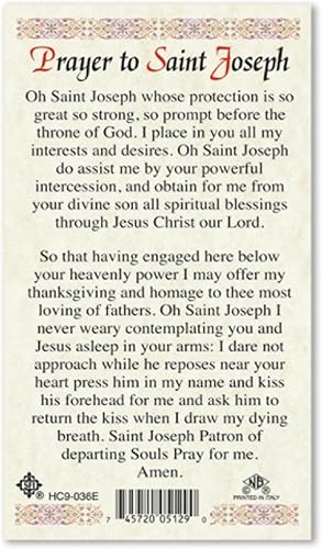 Miniatura 3 de MUDHEN Tarjetas de oración laminadas de San José, paquete de 25, HC9-036EF