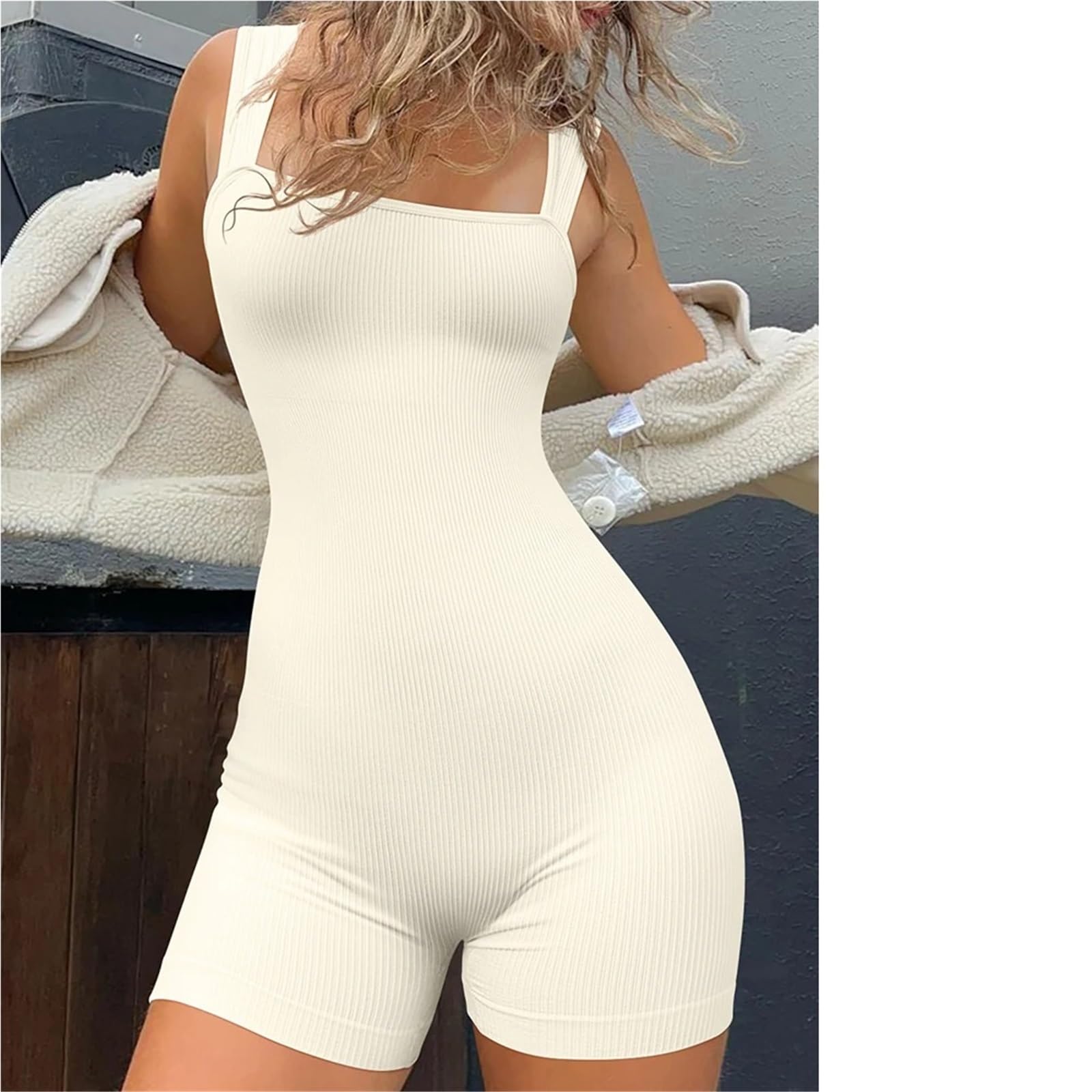 Mono de Yoga Mujer Body de Yoga for mujer, sin espalda, mangas, ceñido al cuerpo, ropa calle, mono una pieza for Fitness, monos transpirables secado rápido