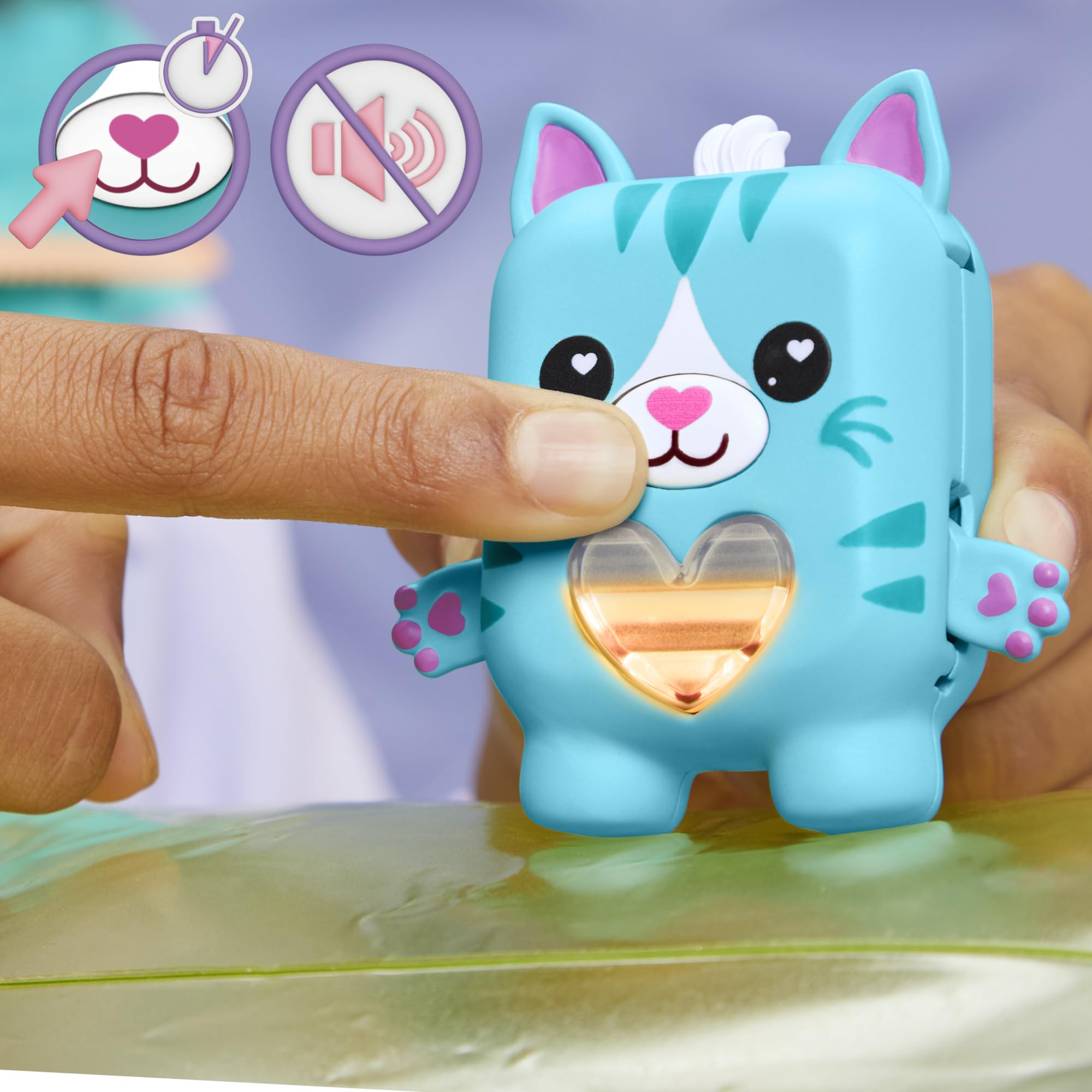Hasbro Nano-mals, Pawtricia la gatita Azul, Mascota electrónica de Tipo Fidget - 5